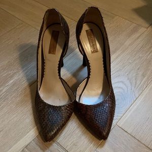 Reed Krakoff snake skin heels, size 37.5